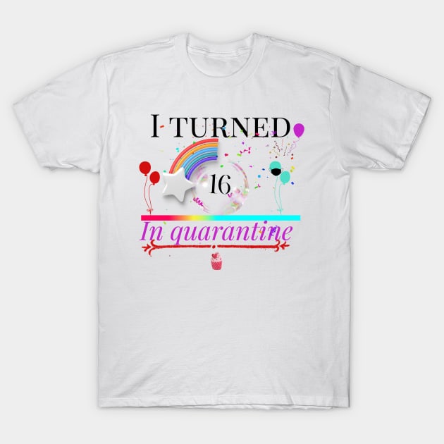 i turned 16 in quarantine T-Shirt by Design stars 5